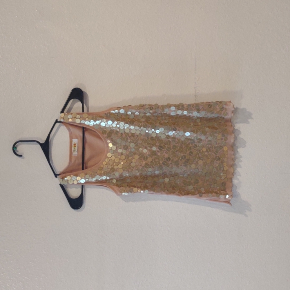 Y2k sequined mesh tank top - Picture 1 of 6